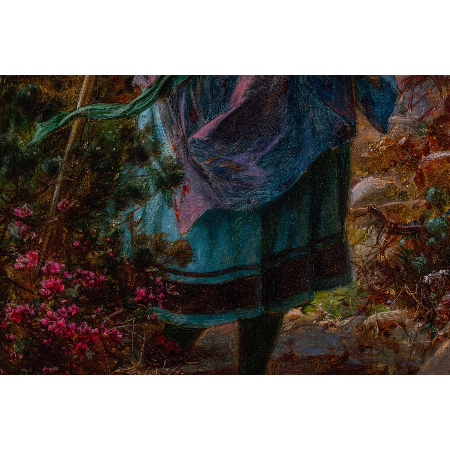 Austrian Hans Zatzka a Very Fine Oil on Canvas 