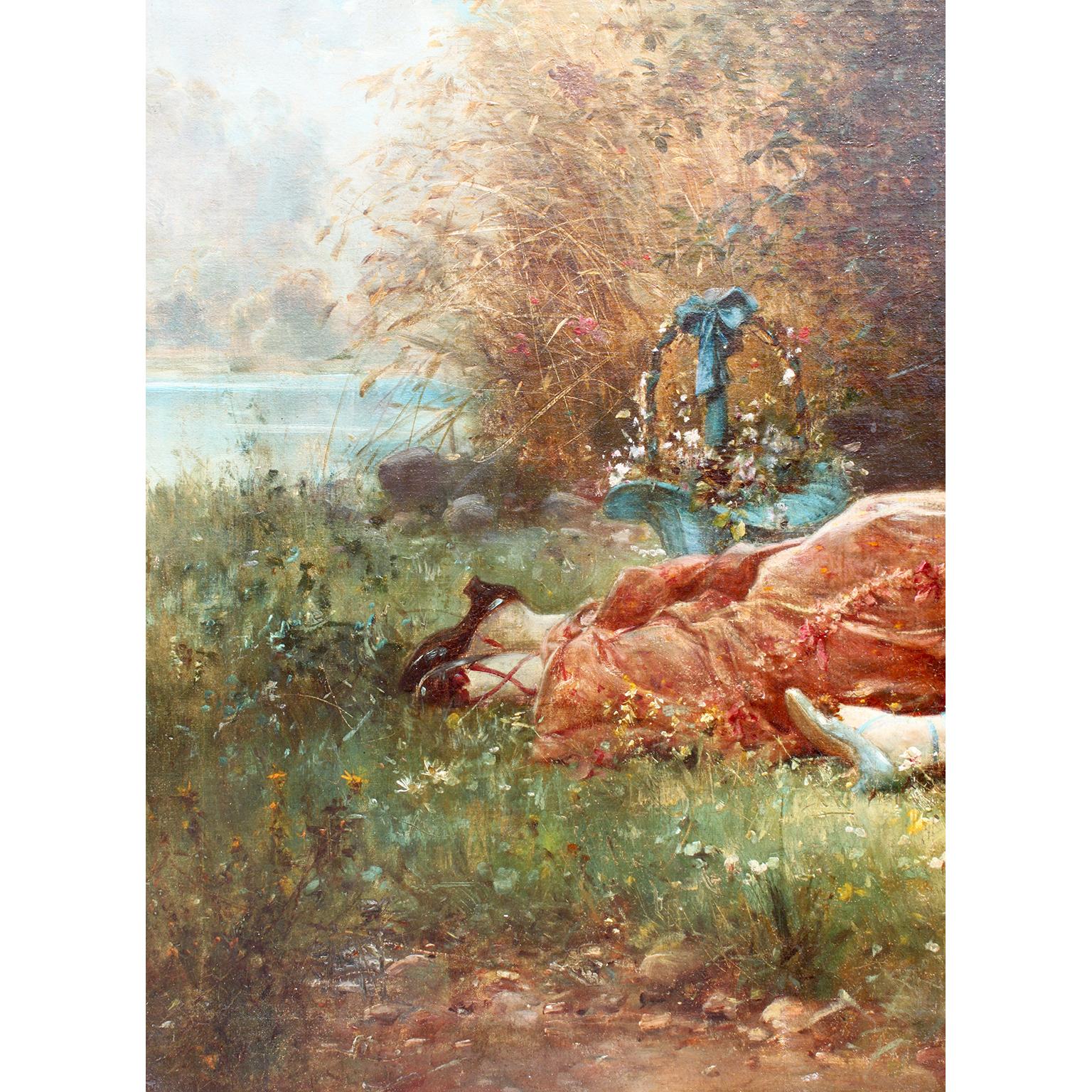Hans Zatzka 'Austrian, 1859-1945' a Very Fine Oil on Canvas 