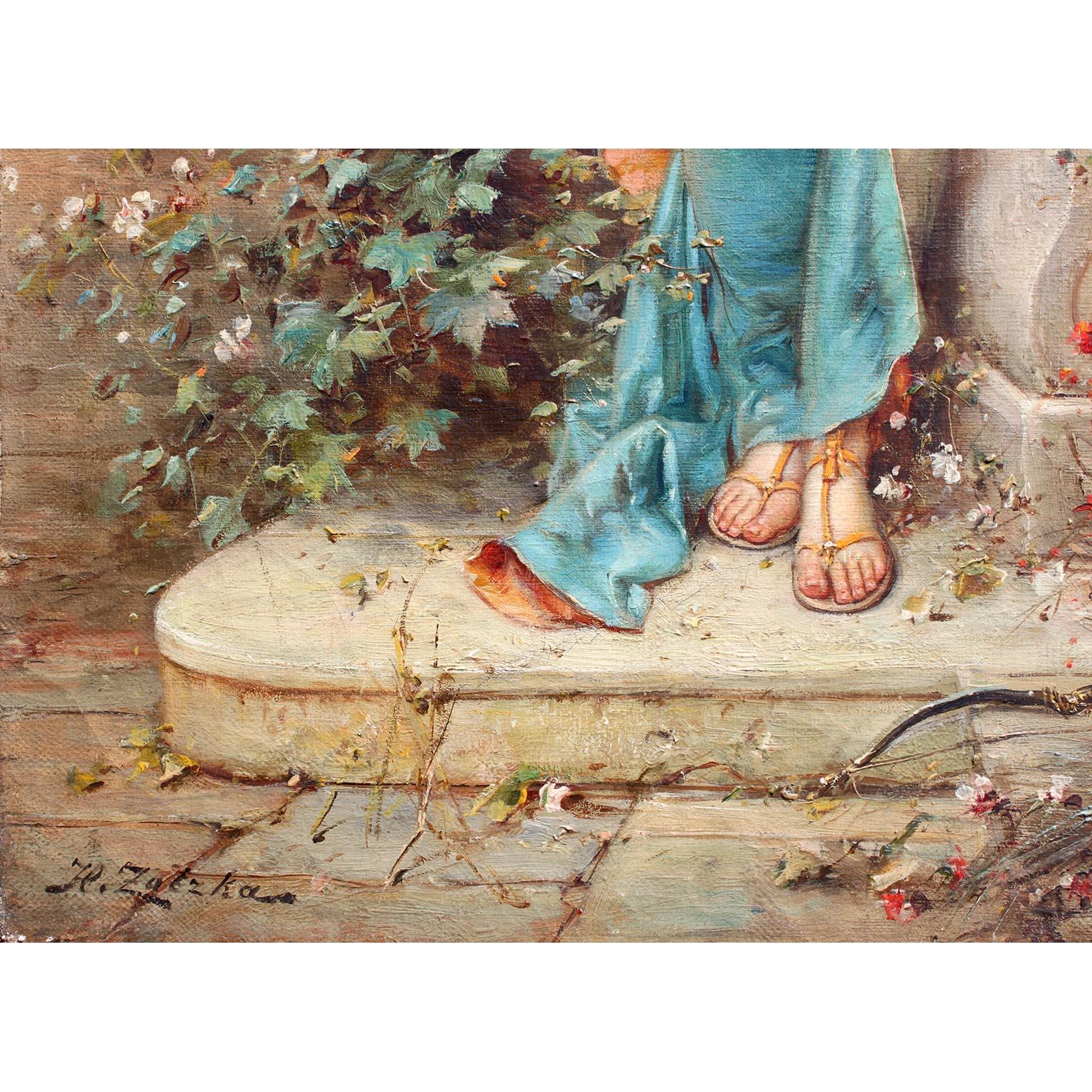 Hans Zatzka, Olio su tela austriaco intitolato 