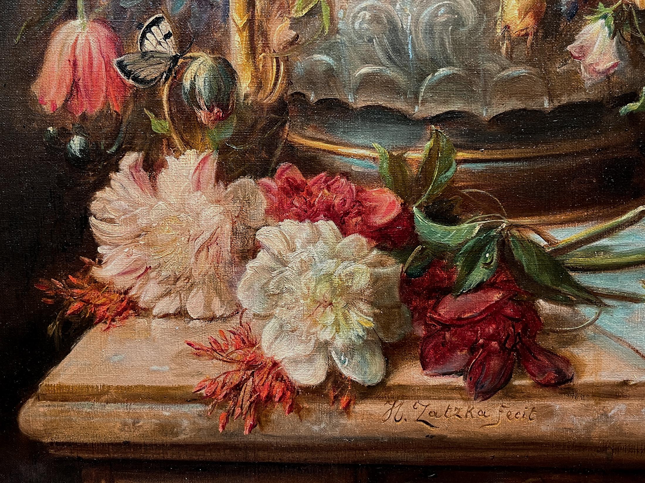 Hans Zatzka  Floral Still Life Oil Painting For Sale 6