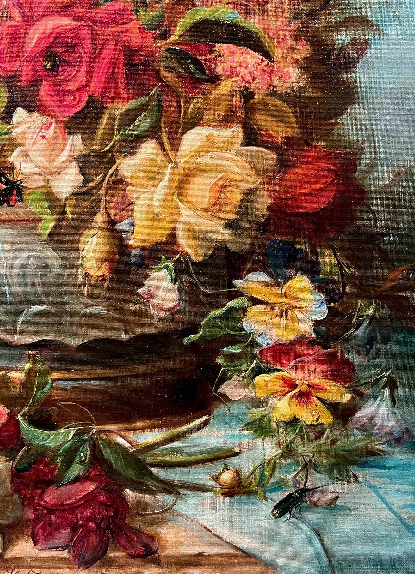 Hans Zatzka  Floral Still Life Oil Painting For Sale 7