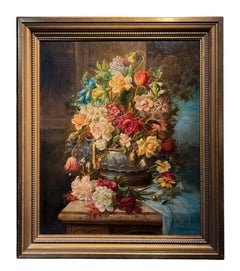 Hans Zatzka  Floral Still Life Oil Painting