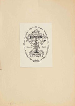 Ex Libris Theo y Trudy Treu - Aguafuerte attr. a Hans Ziegler - 1910