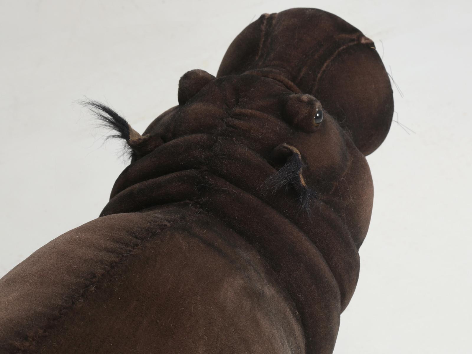 Hansa Mechanical Huge Stuffed Hippopotamus Almost 4 Feet Long For Sale 2