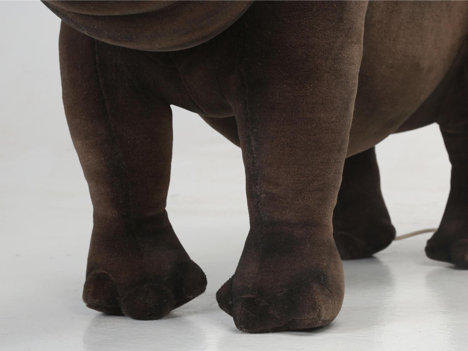 Hansa Mechanical Huge Stuffed Hippopotamus Almost 4 Feet Long For Sale 4