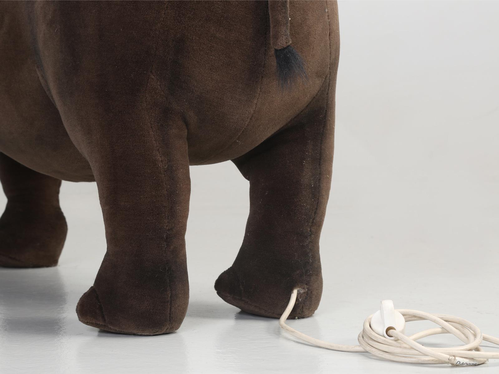 Hansa Mechanical Huge Stuffed Hippopotamus Almost 4 Feet Long For Sale 5
