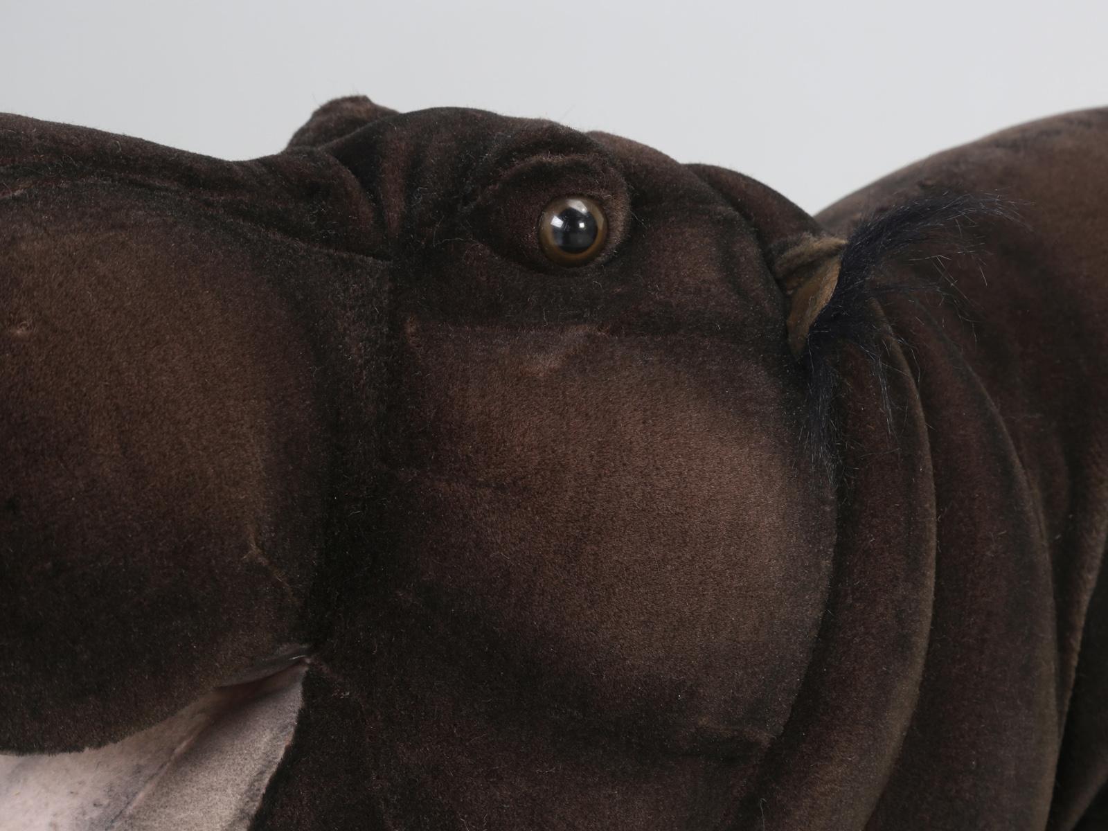 Philippine Hansa Mechanical Huge Stuffed Hippopotamus Almost 4 Feet Long For Sale