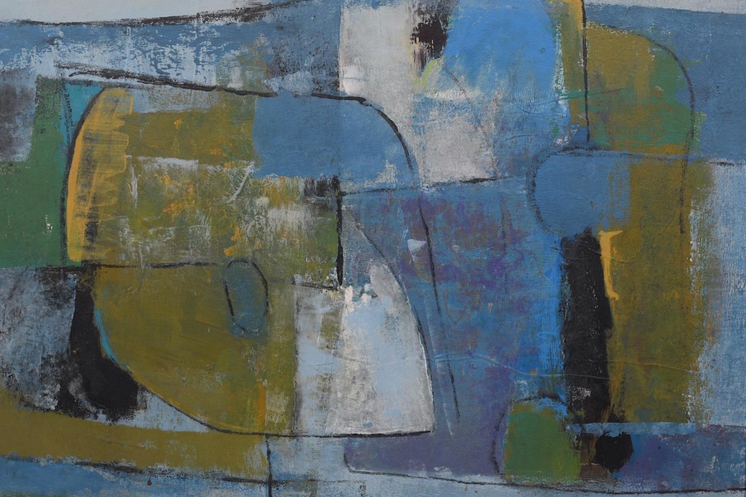 Danish HANSEN, Børge Herman Abstract Oilpainting 1960s For Sale