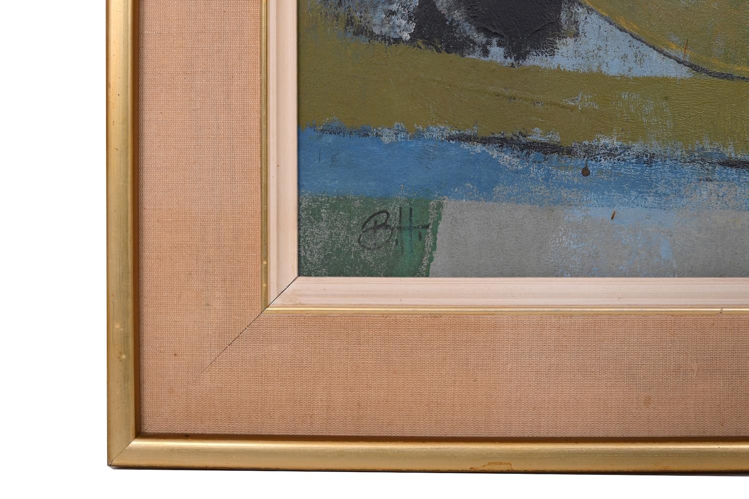 HANSEN, Børge Herman Abstract Oilpainting 1960s In Good Condition For Sale In Handewitt, DE