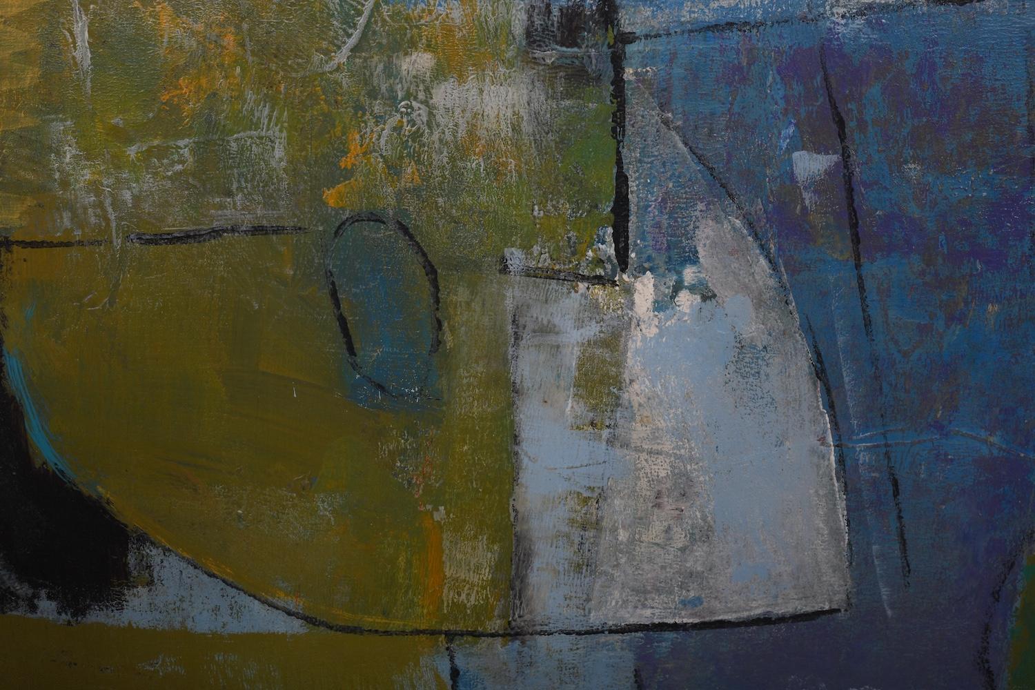 20th Century HANSEN, Børge Herman Abstract Oilpainting 1960s For Sale