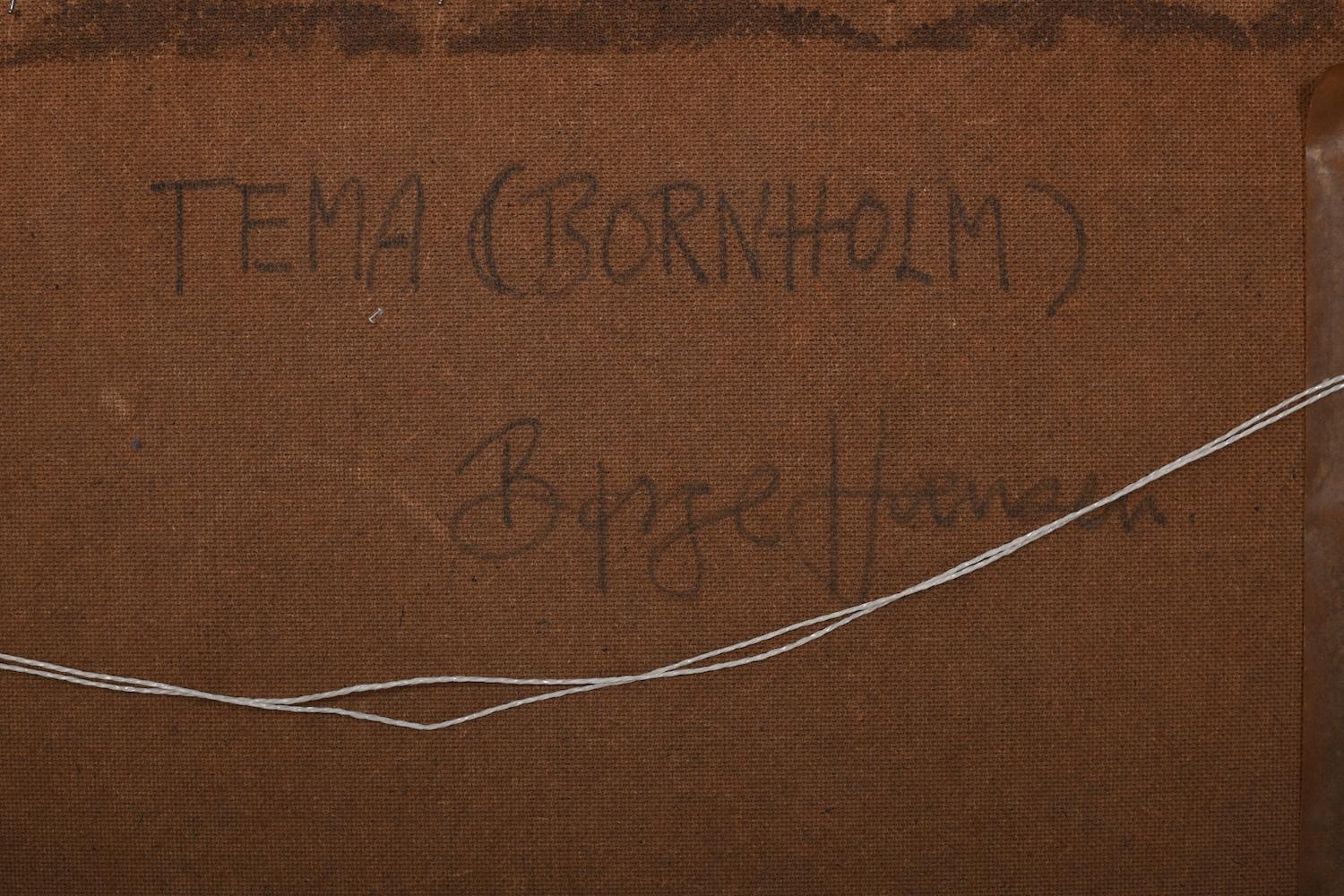 HANSEN, Børge Herman Abstract Oilpainting 1960s For Sale 1