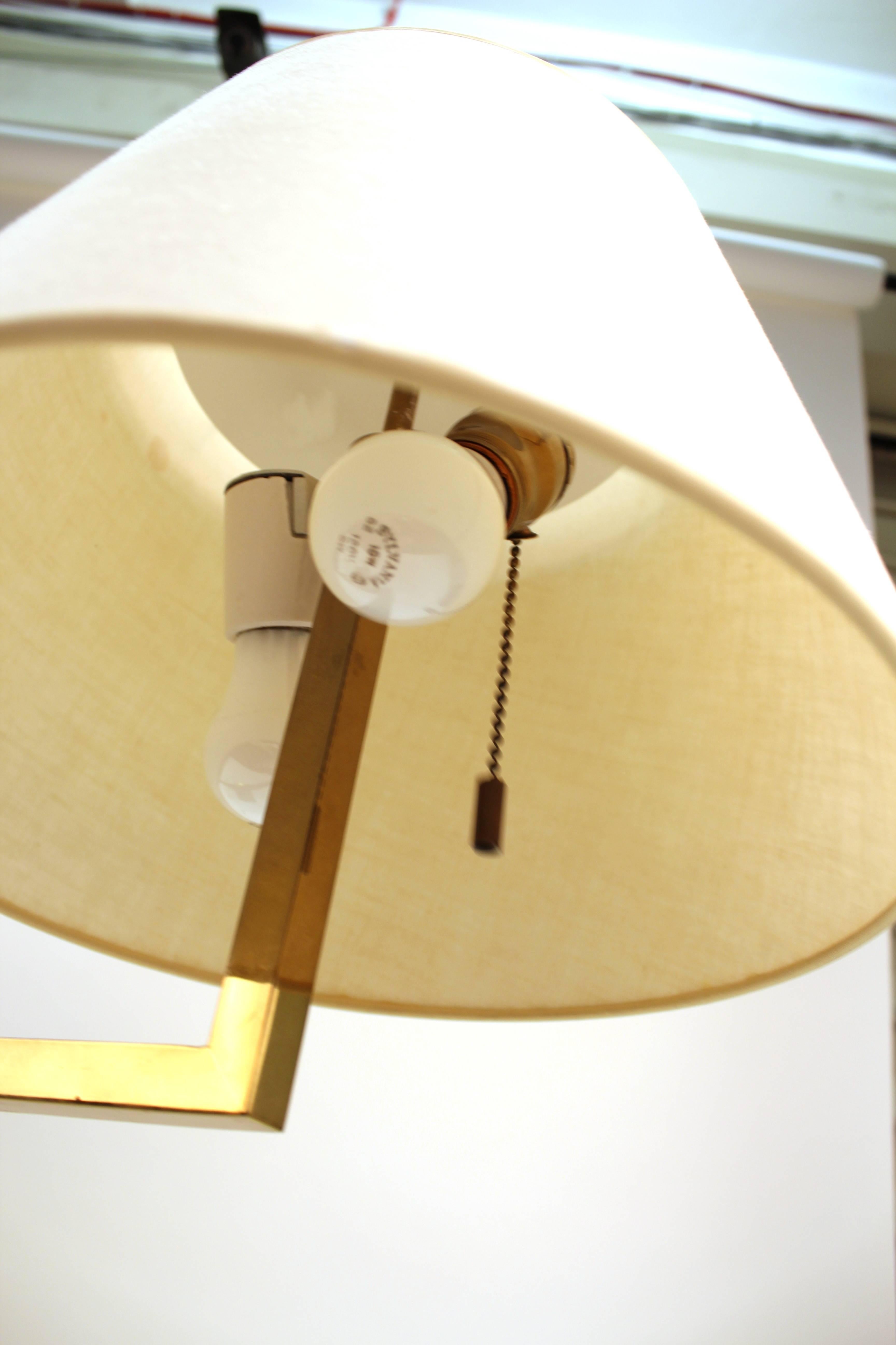 Brass Hansen Double Desk Lamp