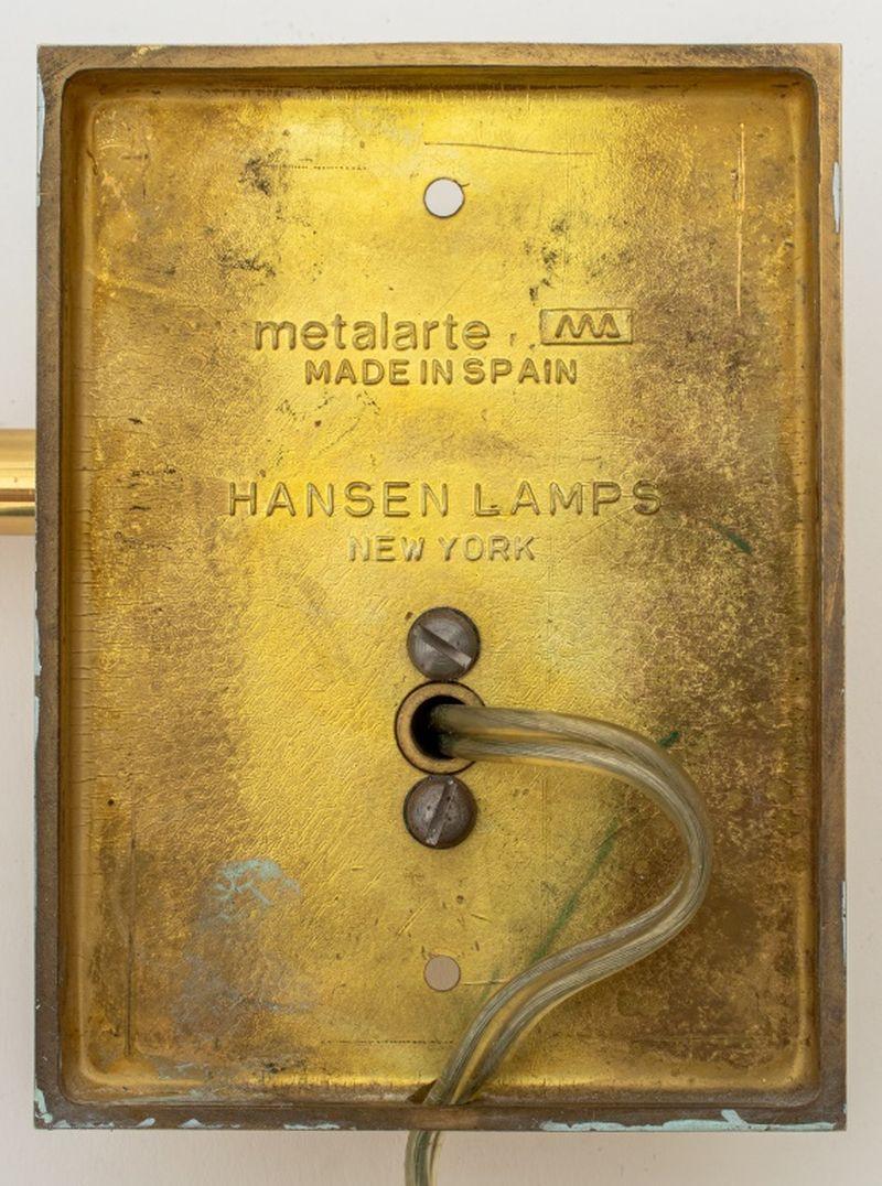 Hansen for Metalarte Appliques à bras articulé en laiton, Pr en vente 1