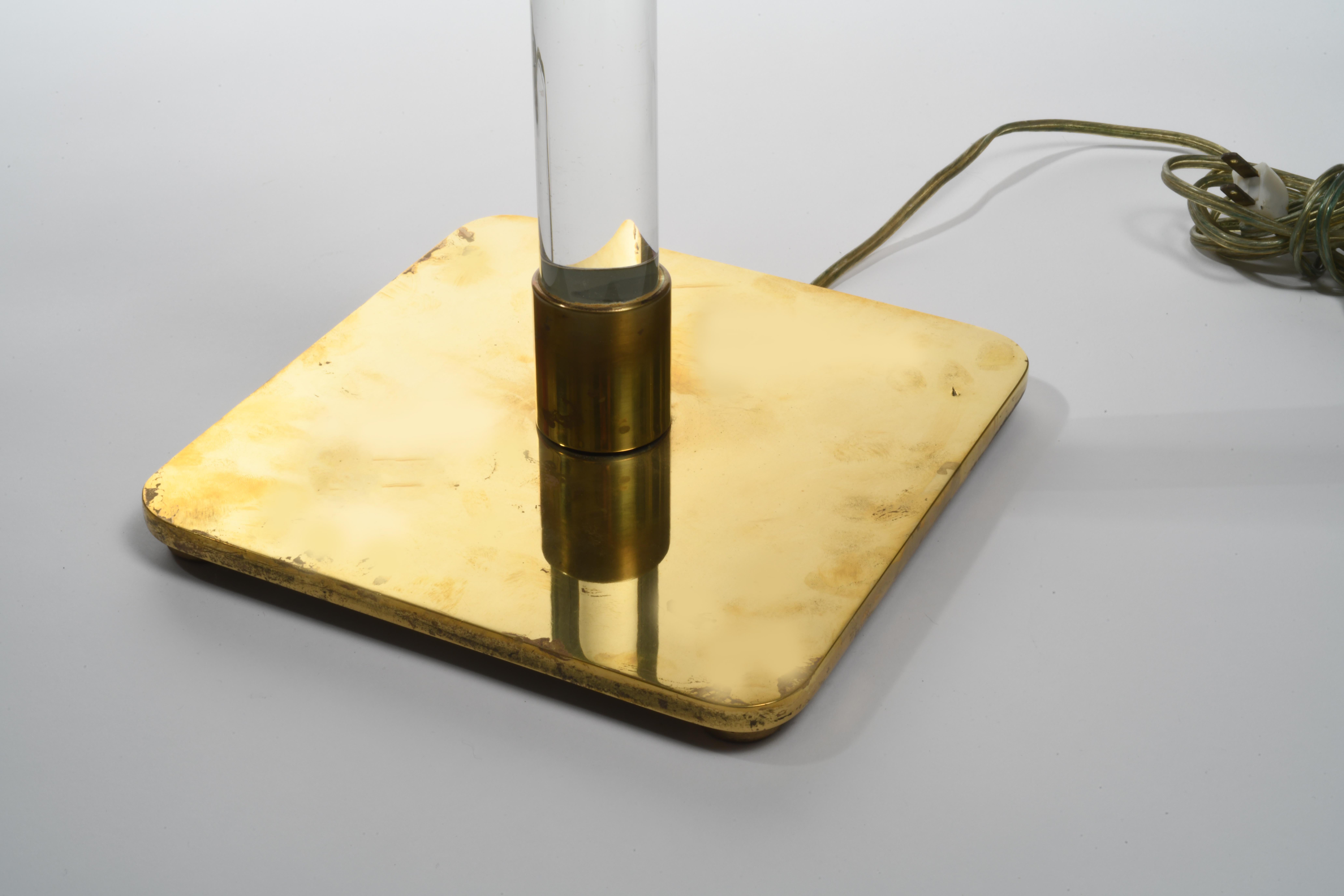 Hansen Glass and Brass Floor Lamp 7