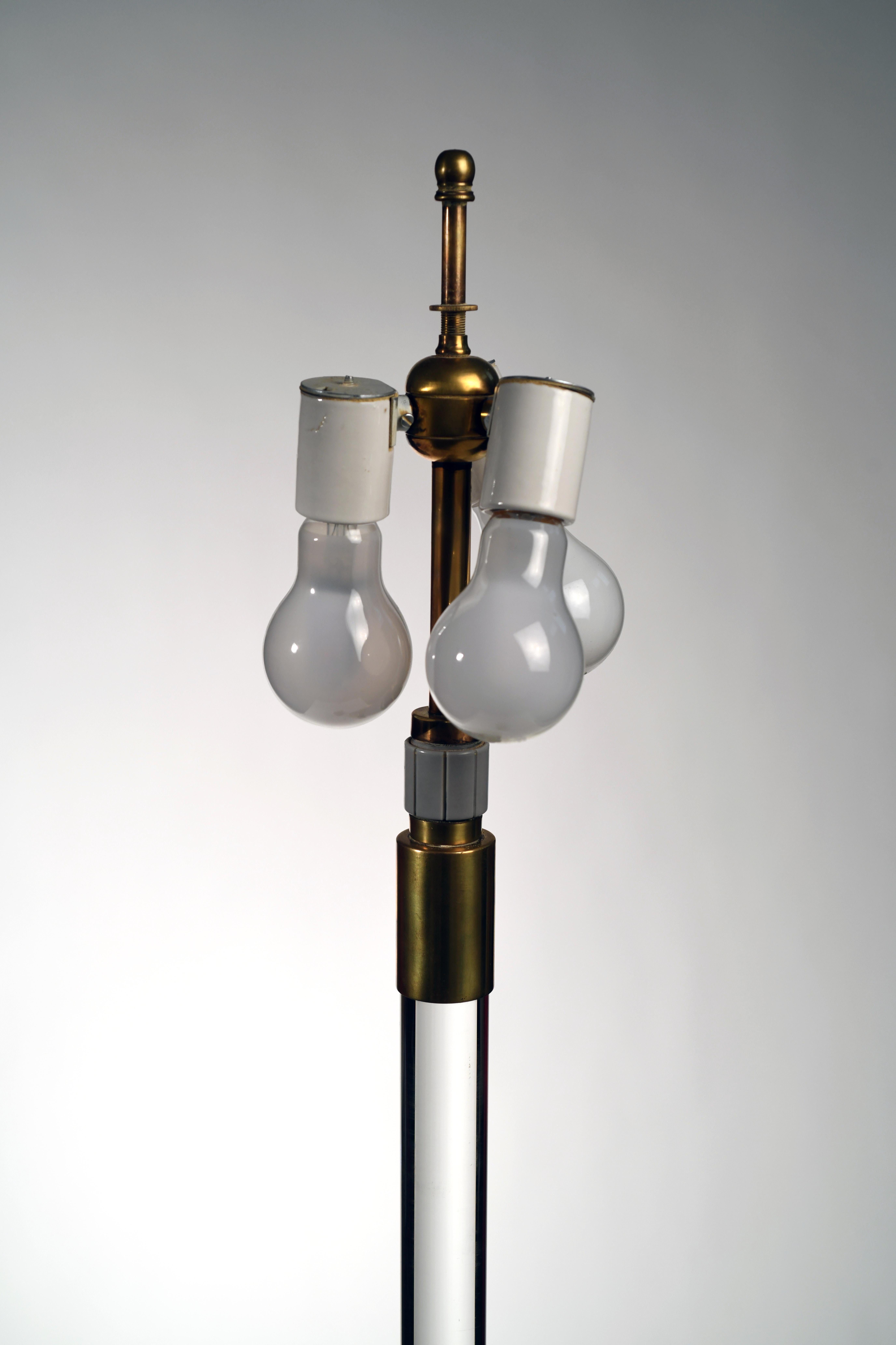 Hansen Glass and Brass Floor Lamp 3