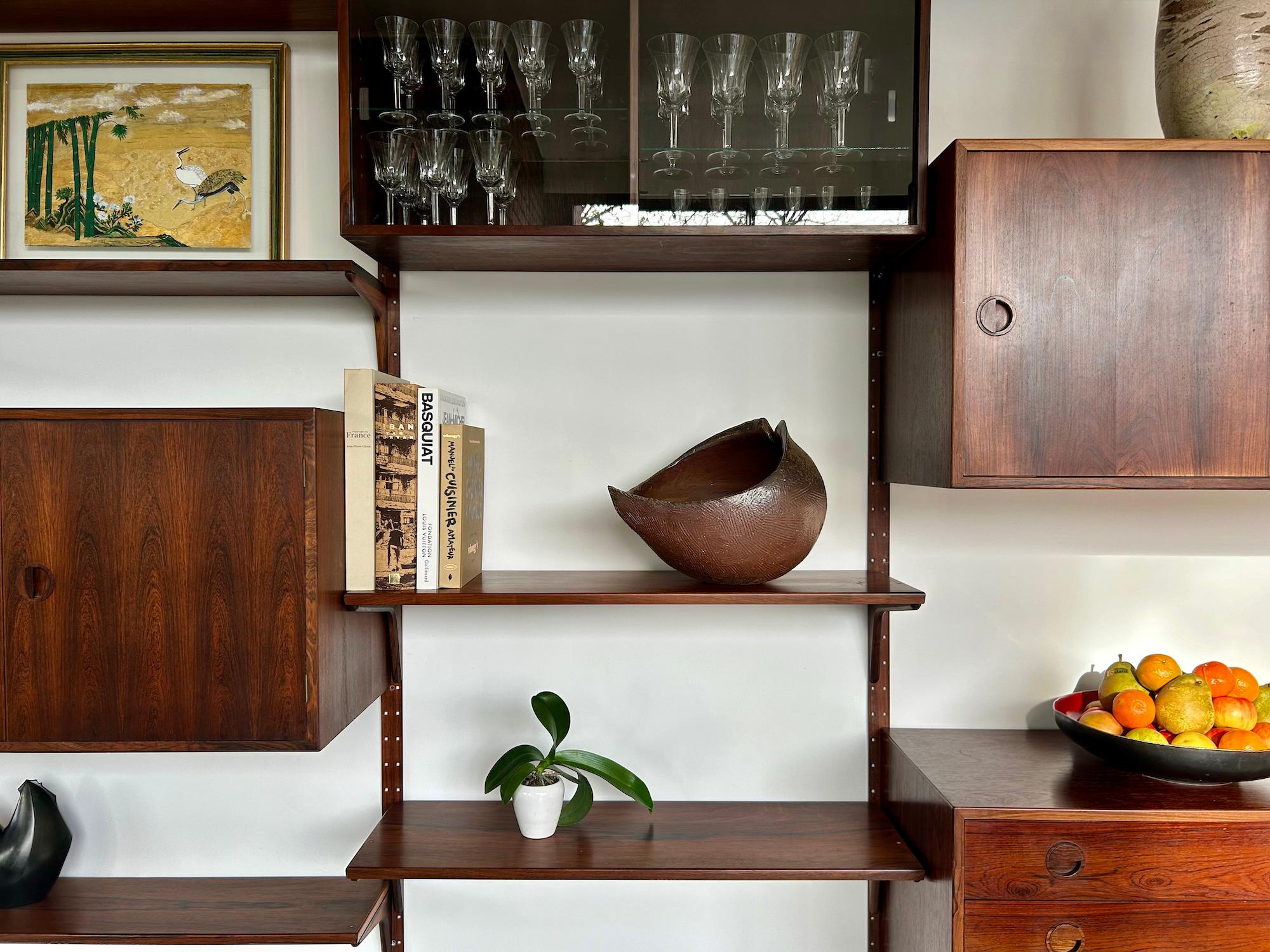 Hansen & Guldborg Mobler wall bookcase in teak Denmark 1960 11