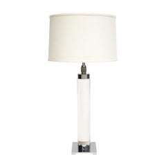 Hansen Table Lamp, Acrylic & Nickel Chrome, Mid-Century Modern, 1975