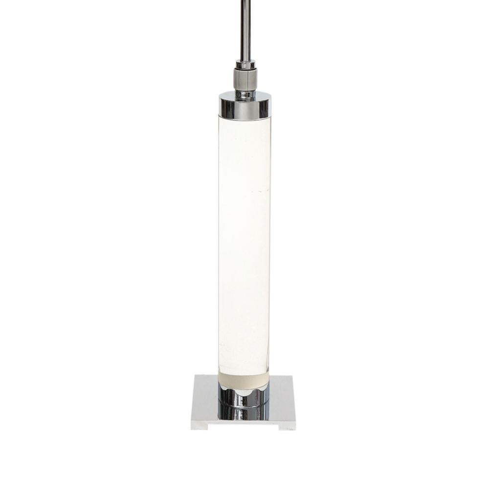 Hansen Lamp, Acrylic, Nickel Chrome, Signed For Sale 1