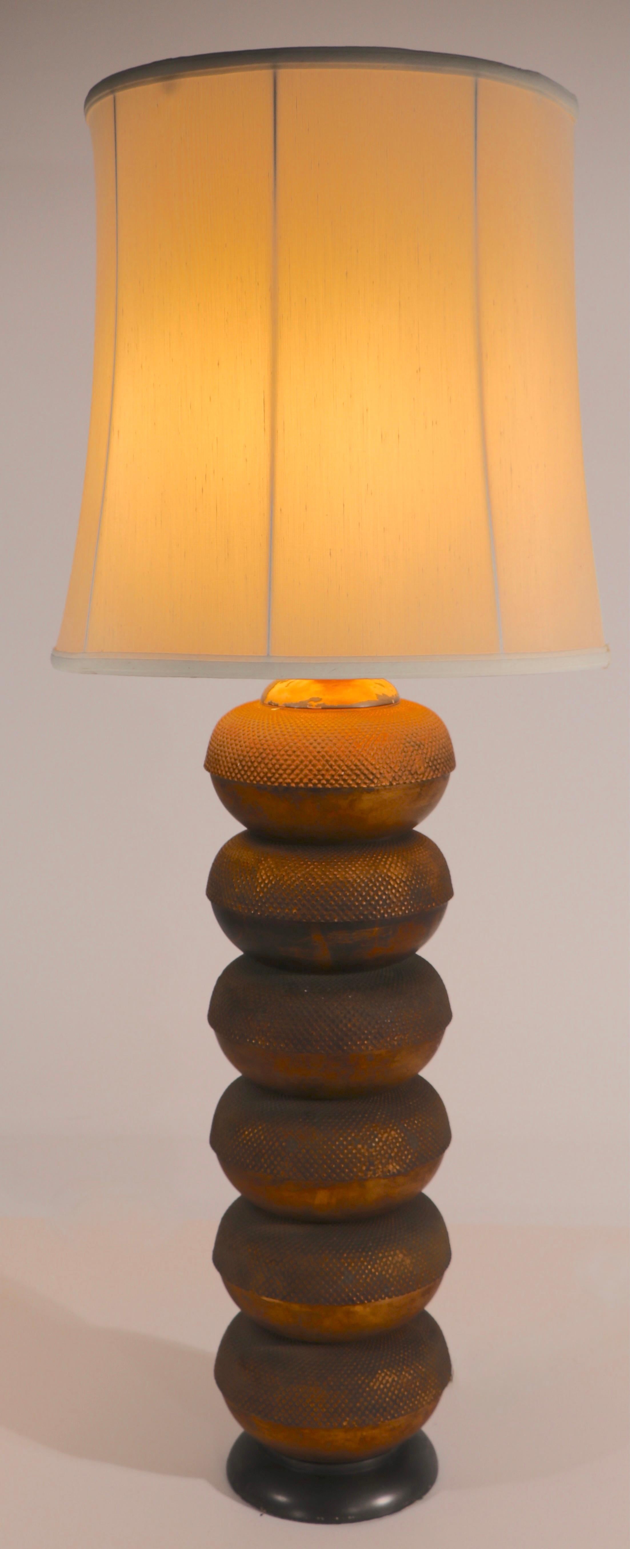 Brass Hansen Lamp in the Chinese Style Att. to Damien Gaffard For Sale