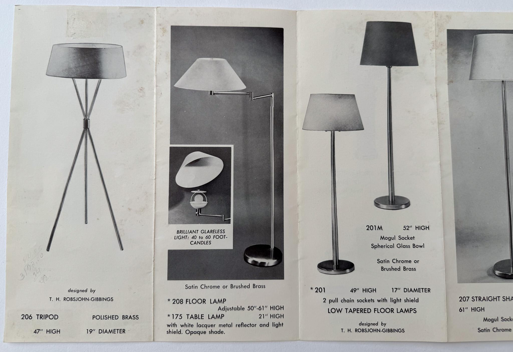 Mid-Century Modern Hansen Lamps Brochure, 1952 For Sale