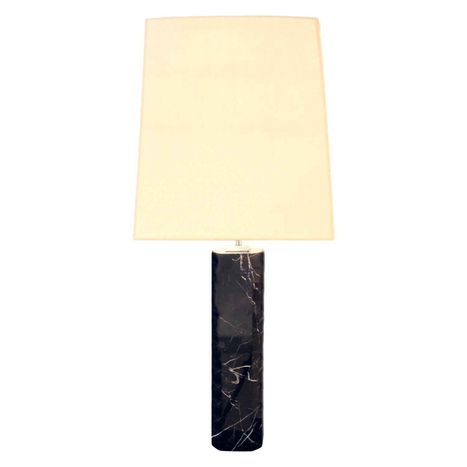 Hansen Lighting Table Lamp in Black Marble, 1960s