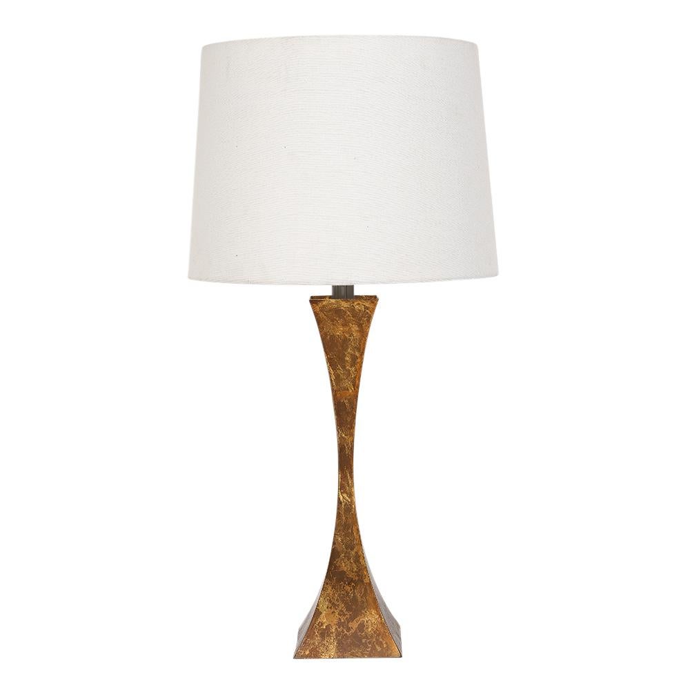 Mid-Century Modern Hansen New York Gilt Metal Table Lamps For Sale