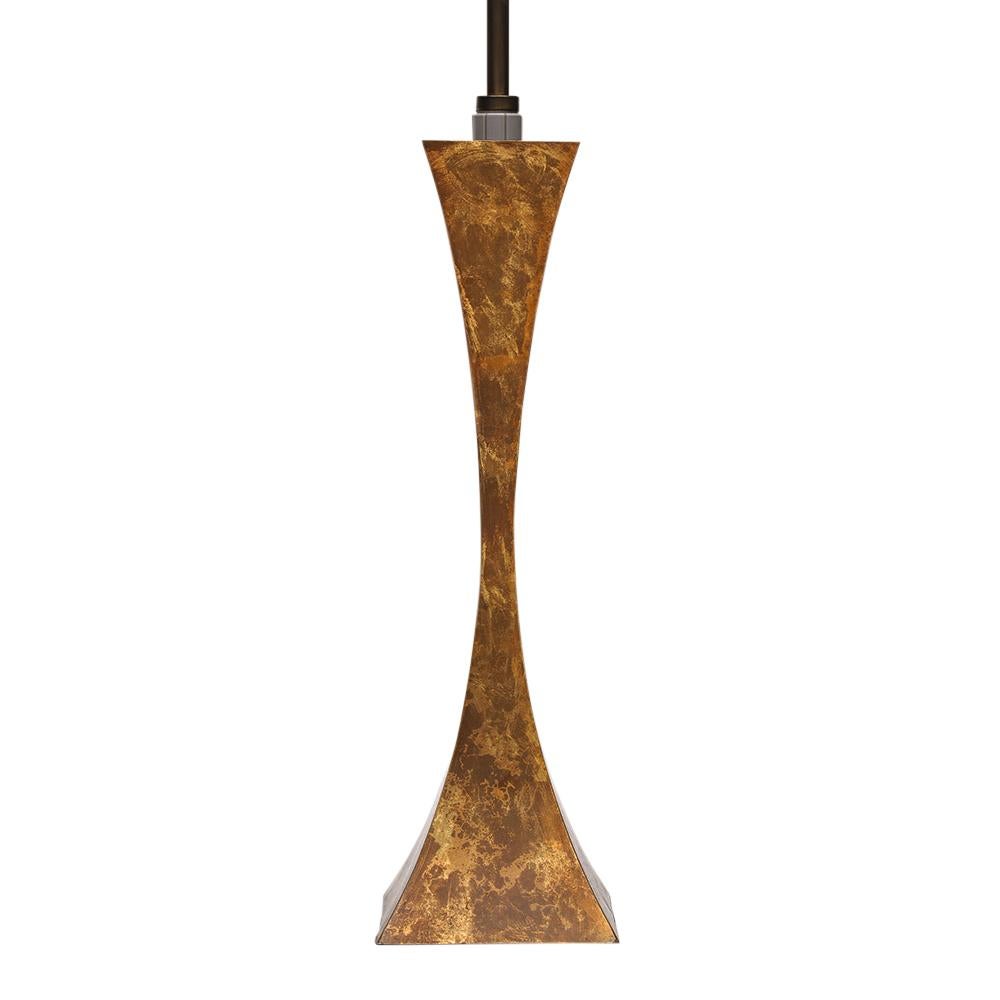 Milieu du XXe siècle Lampes de table en métal doré Hansen New York en vente