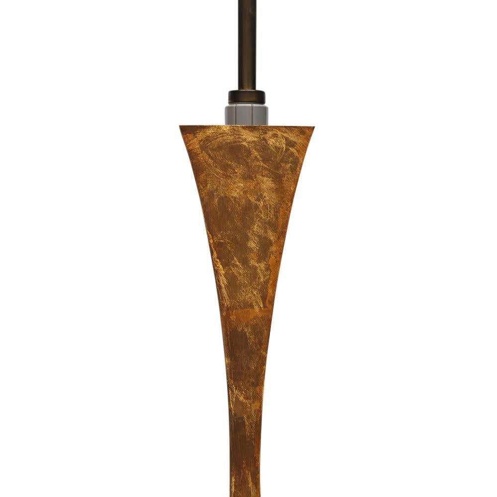 Bronze Lampes de table en métal doré Hansen New York en vente