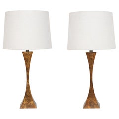 Retro Hansen New York Gilt Metal Table Lamps