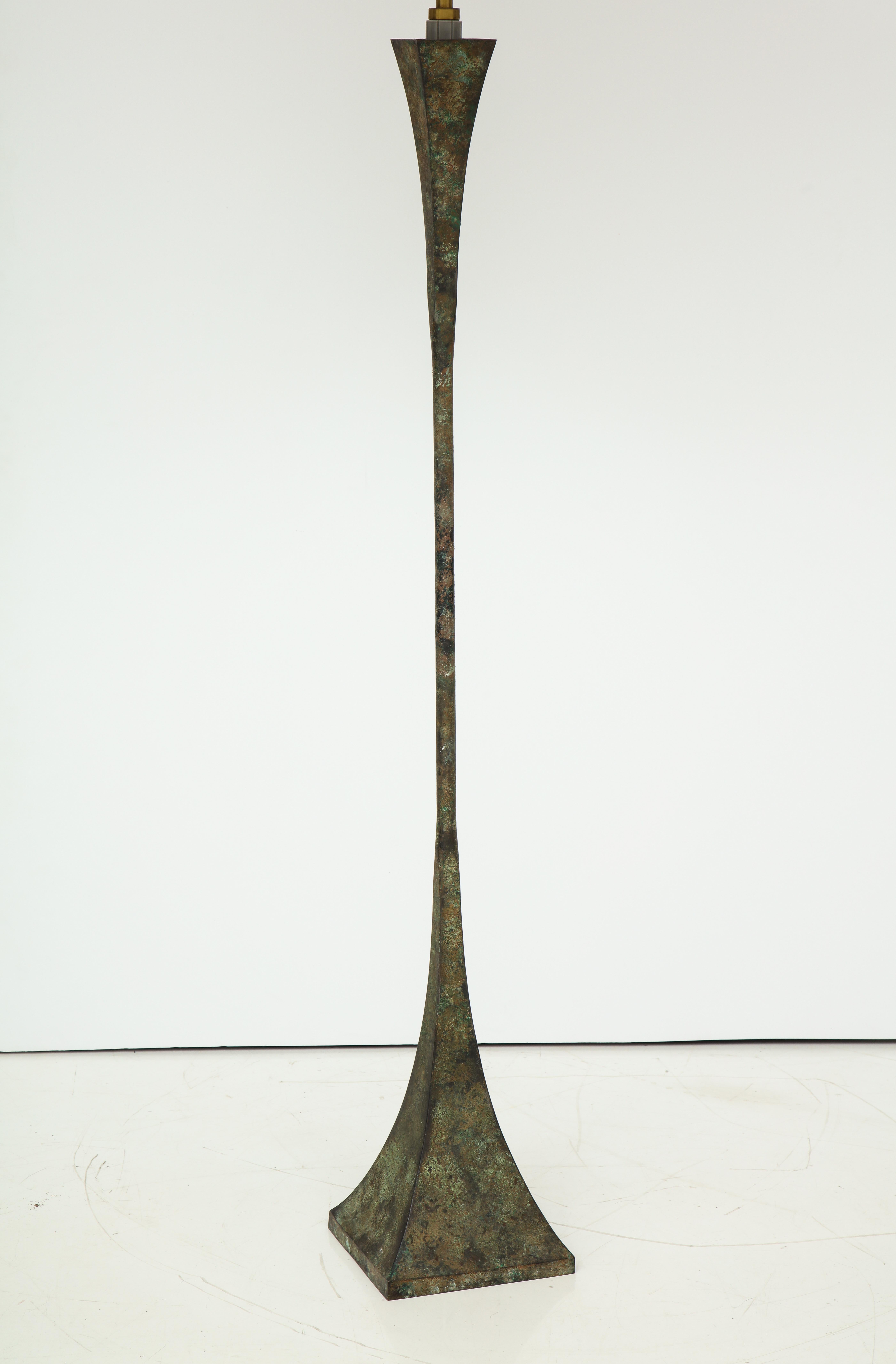 Mid-20th Century Hansen Patinated Bronze Floor Lamp by S. R. James, France, 1950s