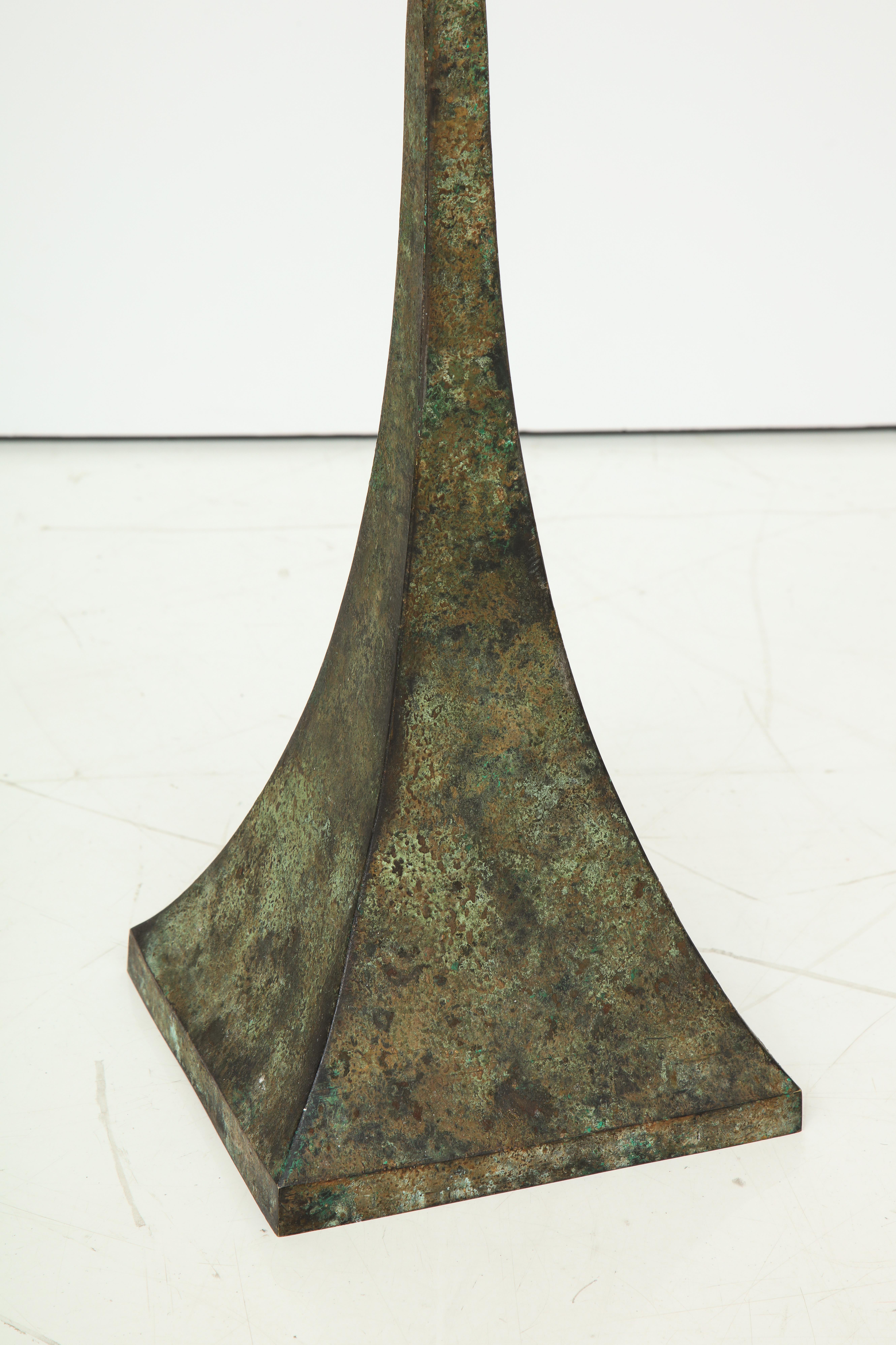 Hansen Patinated Bronze Floor Lamp by S. R. James, France, 1950s 1