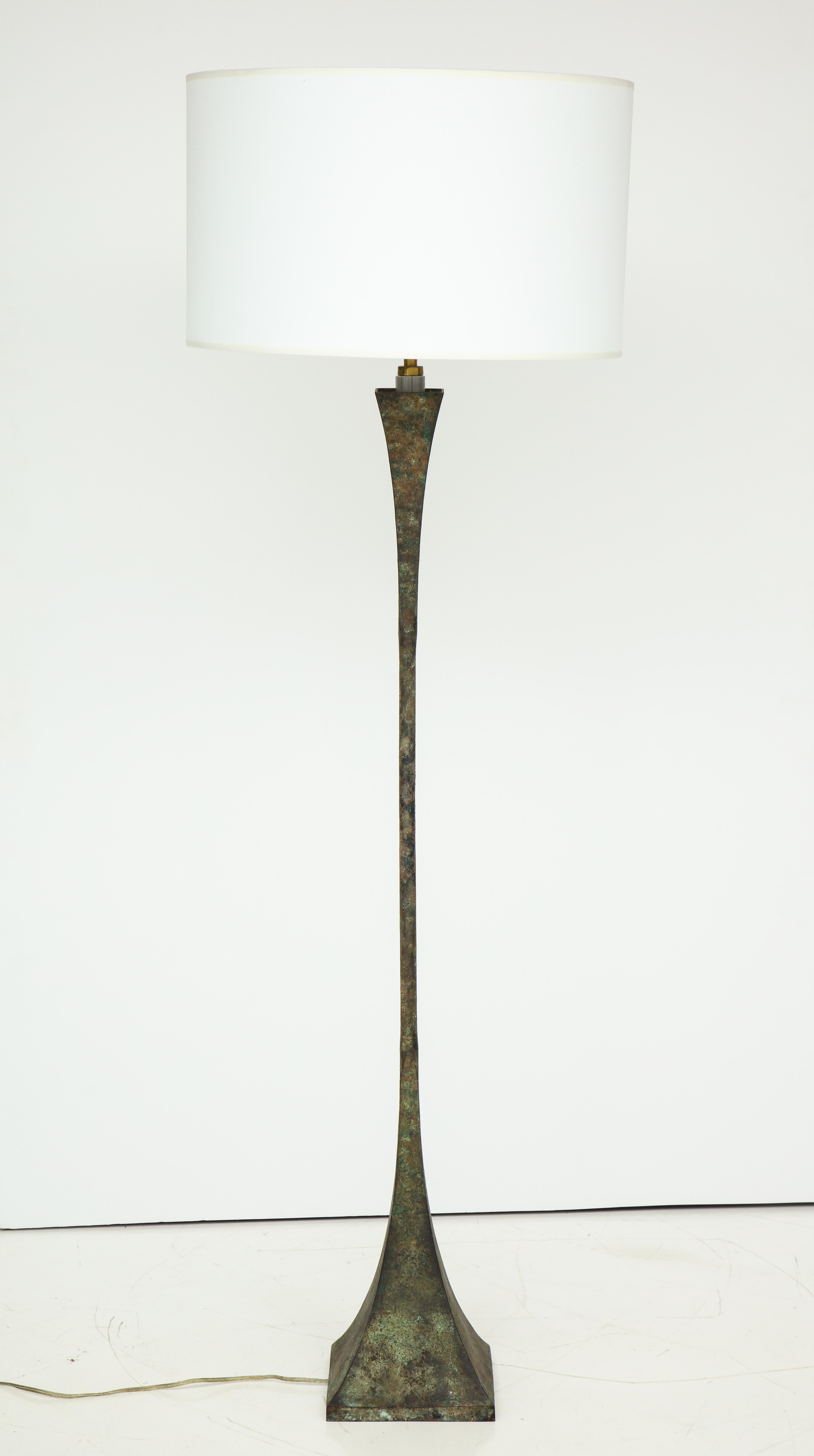 Hansen Patinated Bronze Floor Lamp by S. R. James, France, 1950s 2