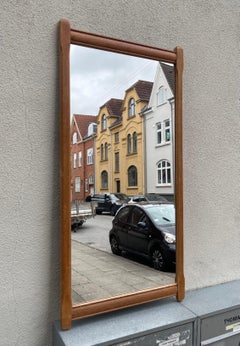 Hansen & Pedersen Sculptural Art Deco Wall Mirror in Oak, 1940s