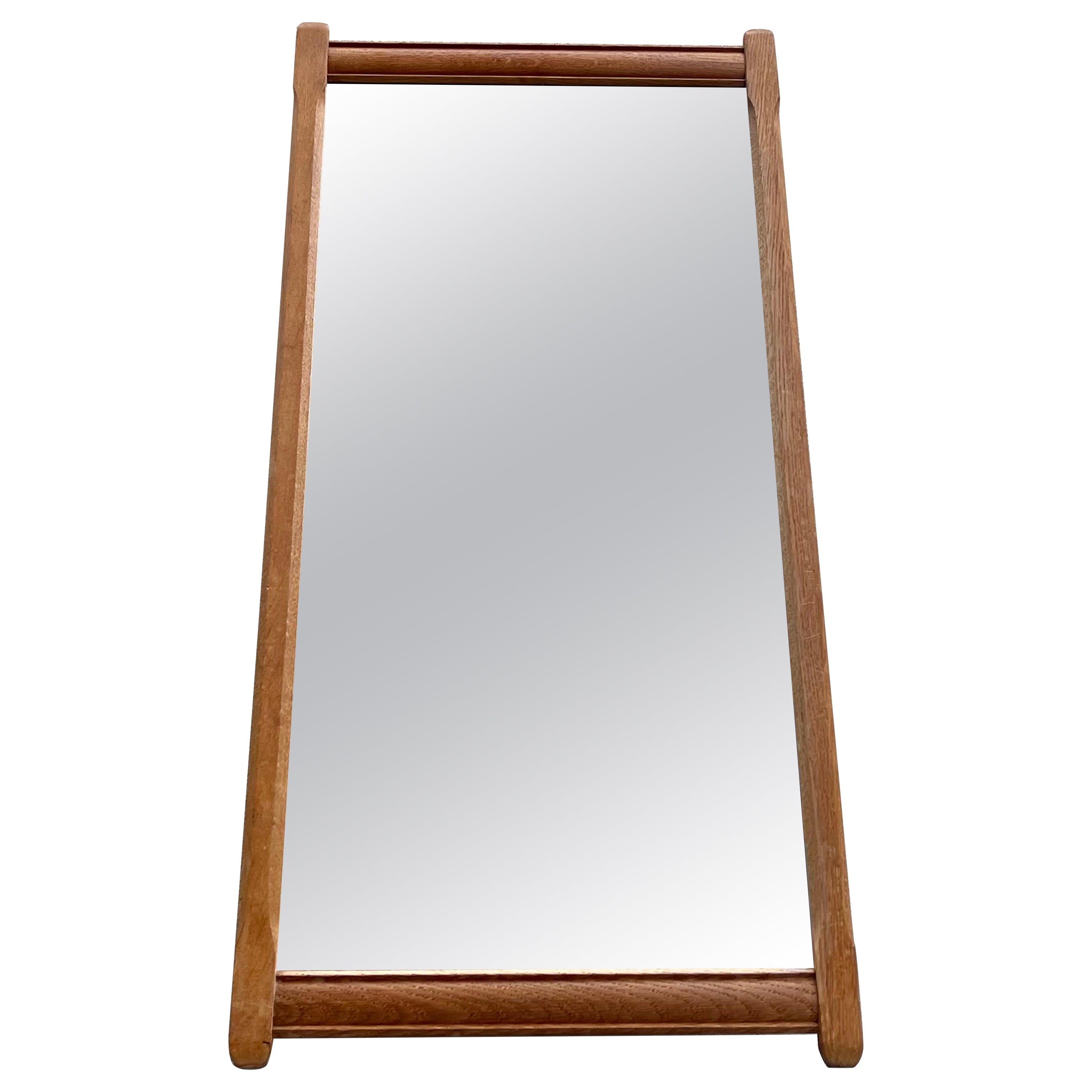 Hansen & Pedersen Sculptural Art Deco Wall Mirror in Oak, 1940s For Sale