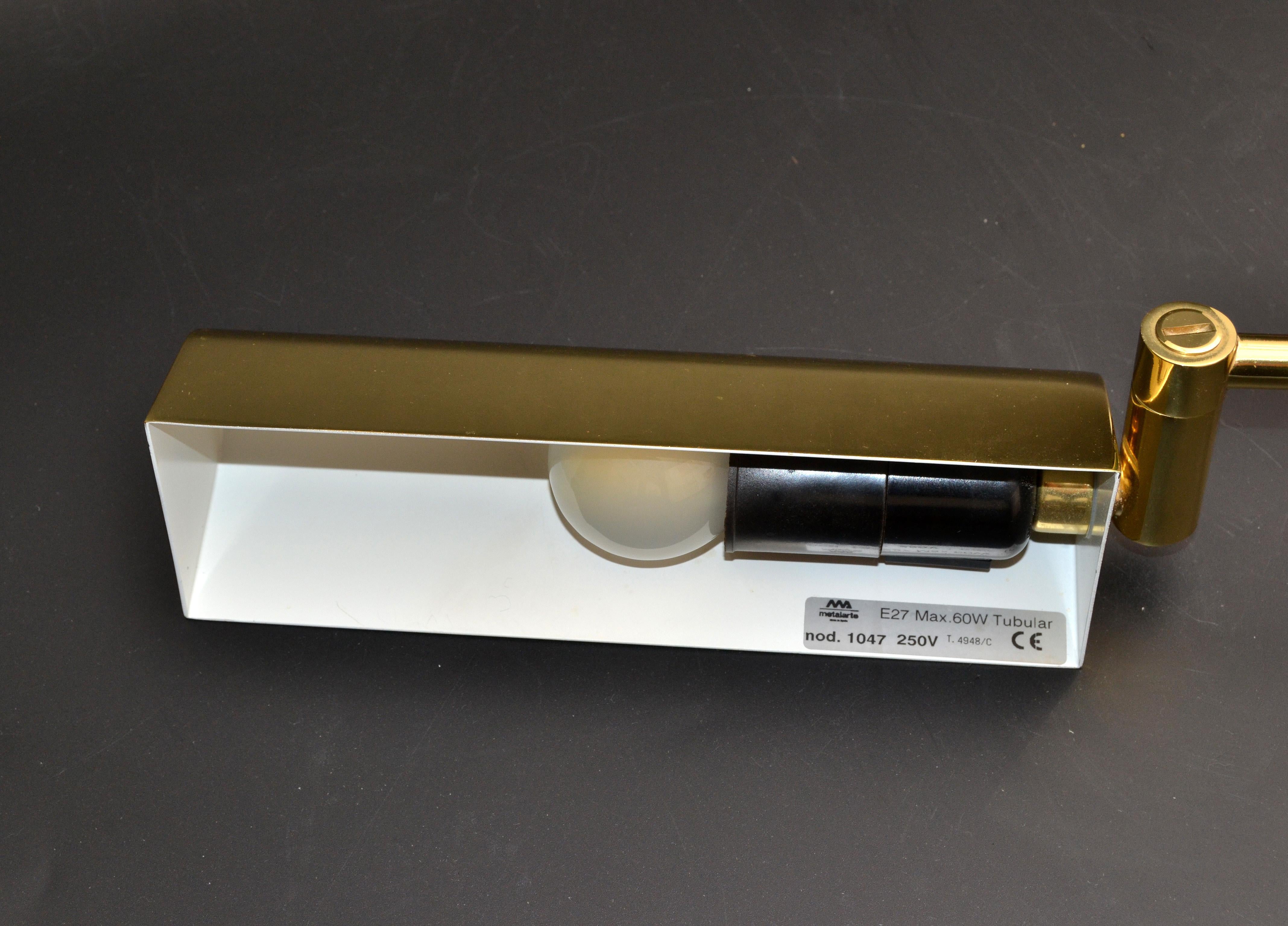 Hansen Retractable Messing & Metall Wandleuchten Lampen Metalarte Spanien Wandleuchten Paar im Angebot 4