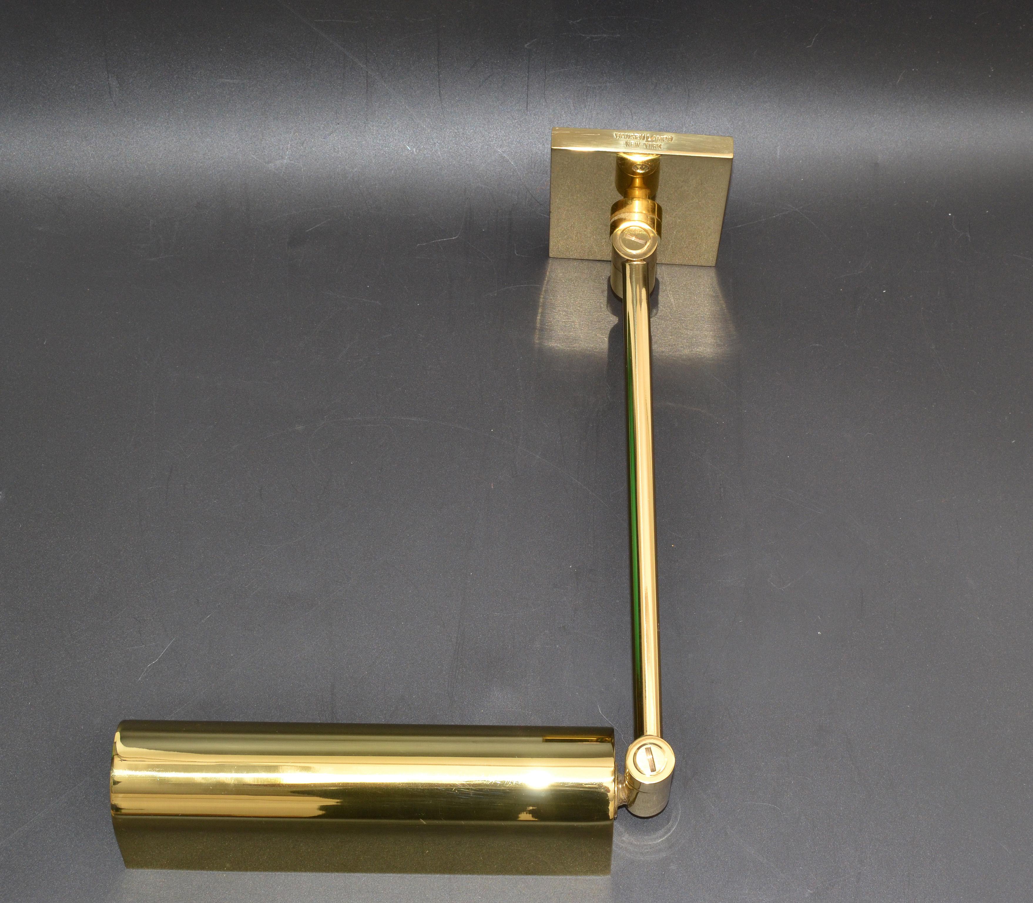 Hansen Retractable Brass & Metal Sconces Lamps Metalarte Spain Wall Lights Pair For Sale 2