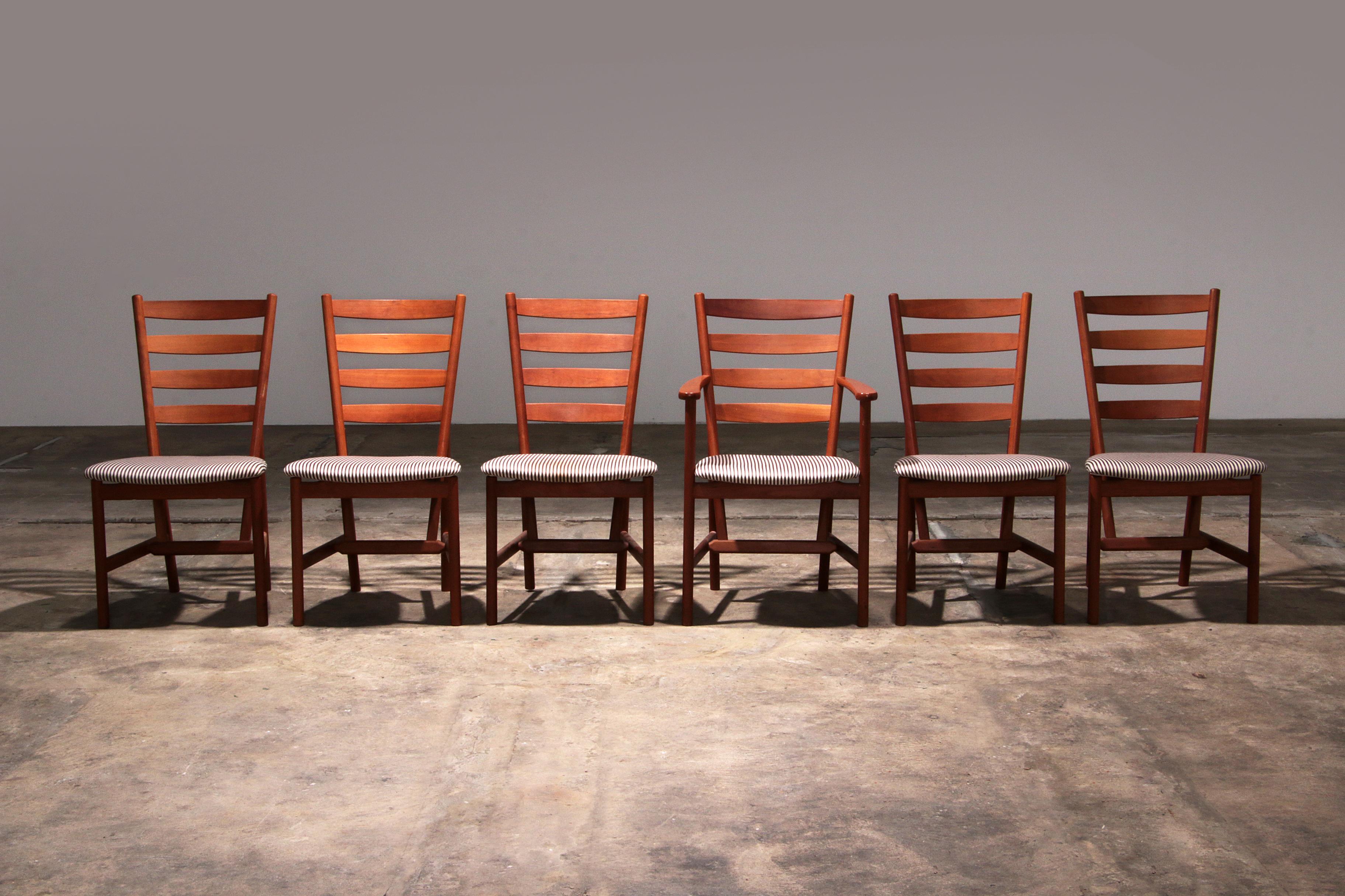 Hansen Sorensen Table de salle à manger avec 6 chaises, 1970 Danemark en vente 5