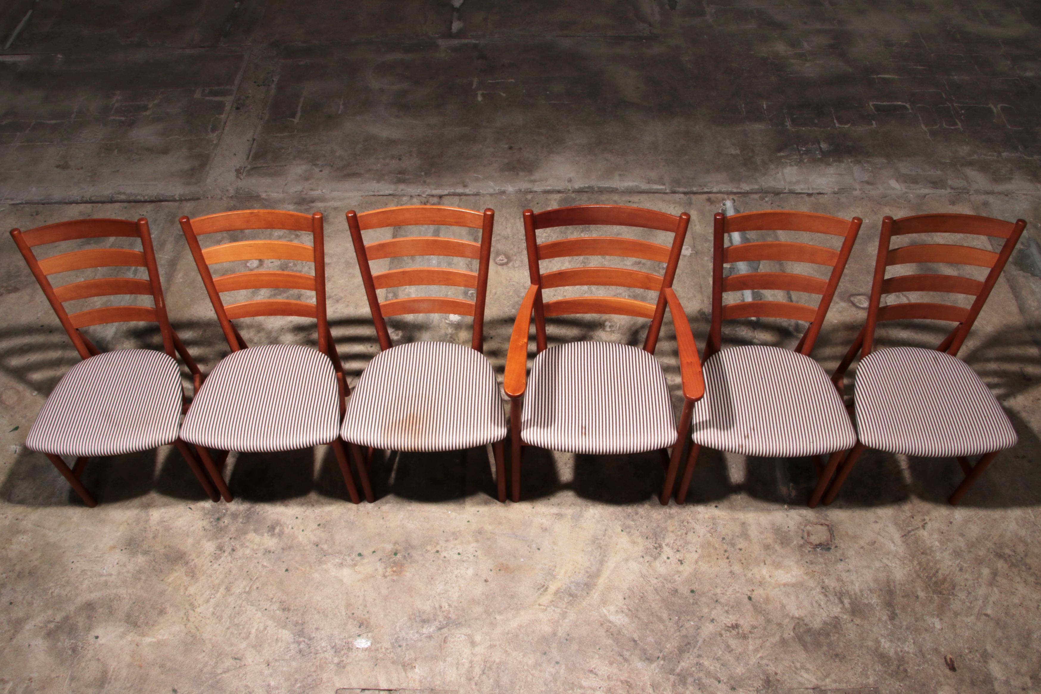 Hansen Sorensen Table de salle à manger avec 6 chaises, 1970 Danemark en vente 9