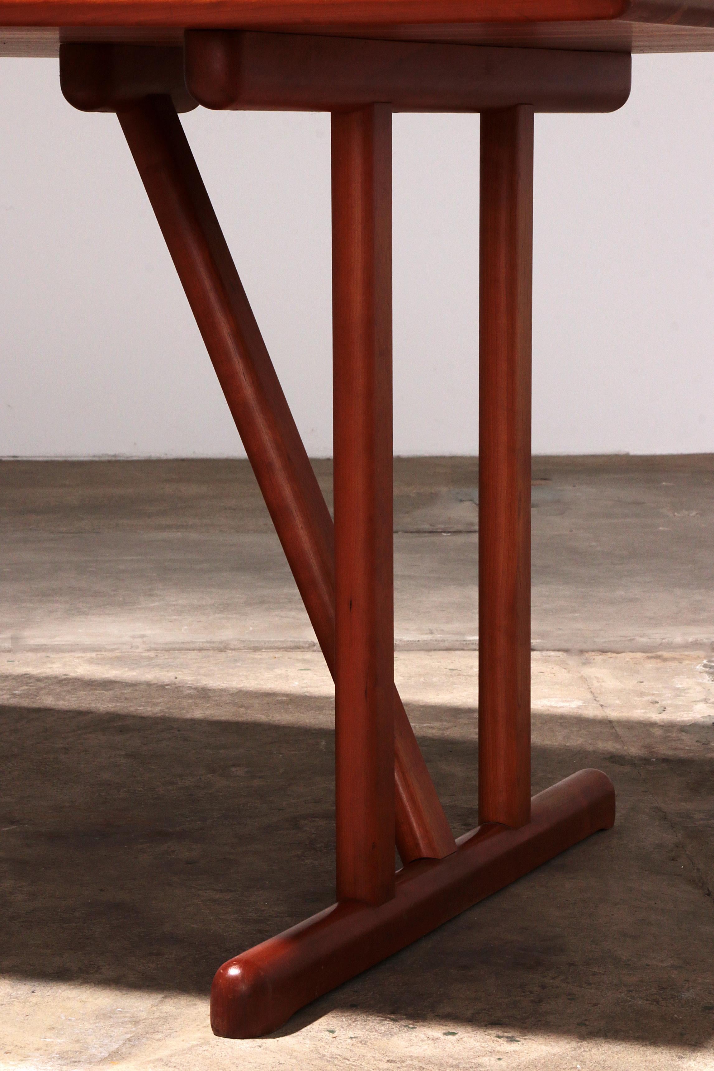 Fin du 20e siècle Hansen Sorensen Table de salle à manger avec 6 chaises, 1970 Danemark en vente