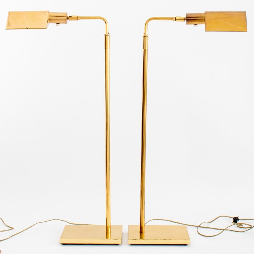 Hansen Style Brass Floor Lamps, Pair 3