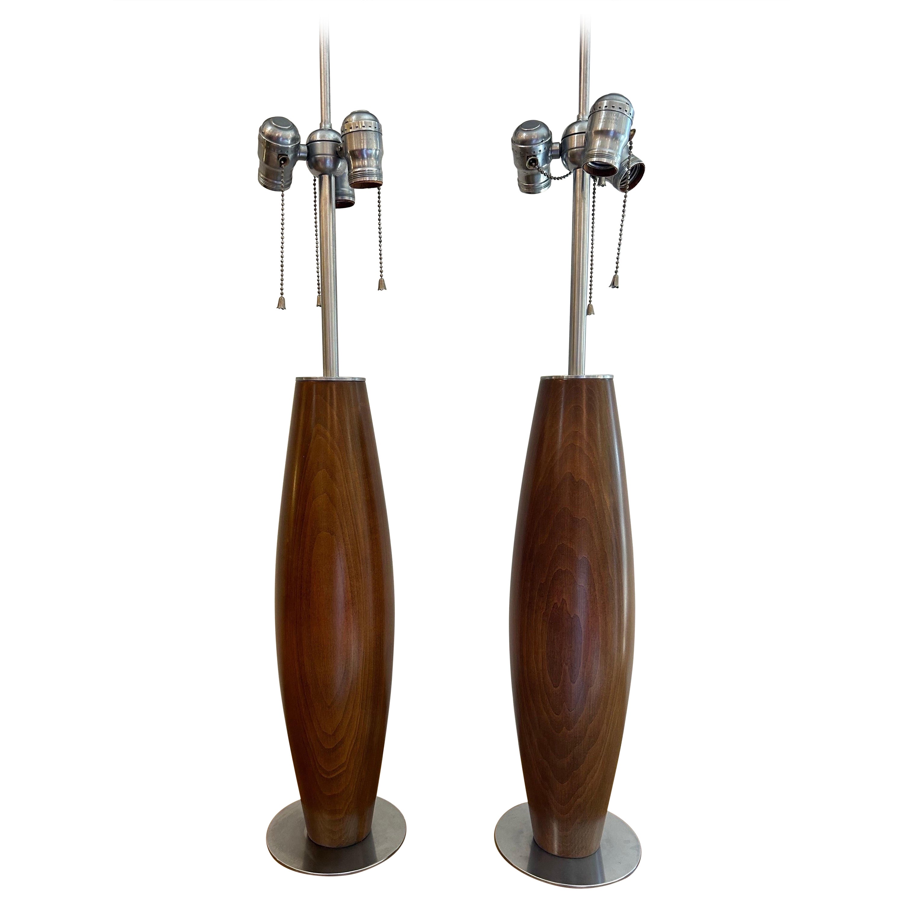Lampade Hansen in noce una coppia