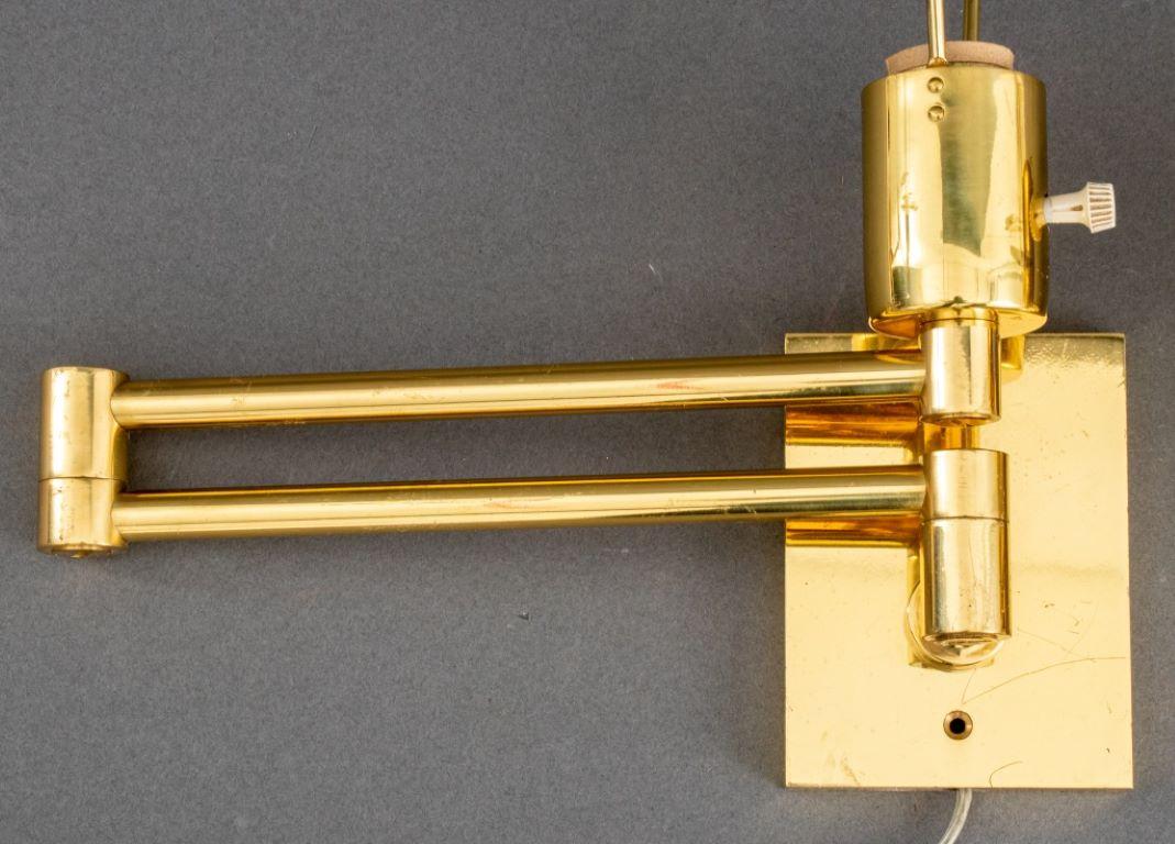 20th Century Hansen x Metalarte Brass Swing Arm Lamps, 2 For Sale