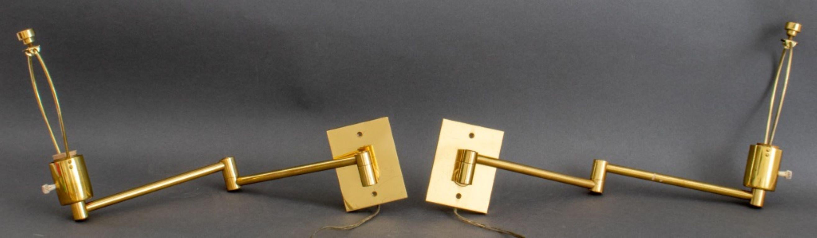 Hansen x Metalarte Brass Swing Arm Lamps, 2 For Sale 1