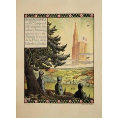 1918 original französisches Kriegsanleihe-Plakat - Souscrivez au IVeme emprunt - WWI