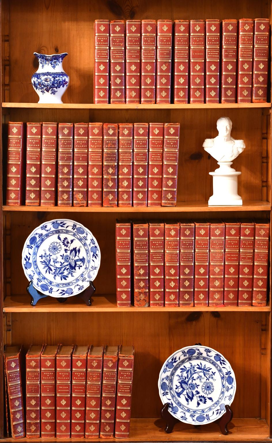 Hanska Edition 40 Leather Volumes, Complete Works of Honore De Balzac