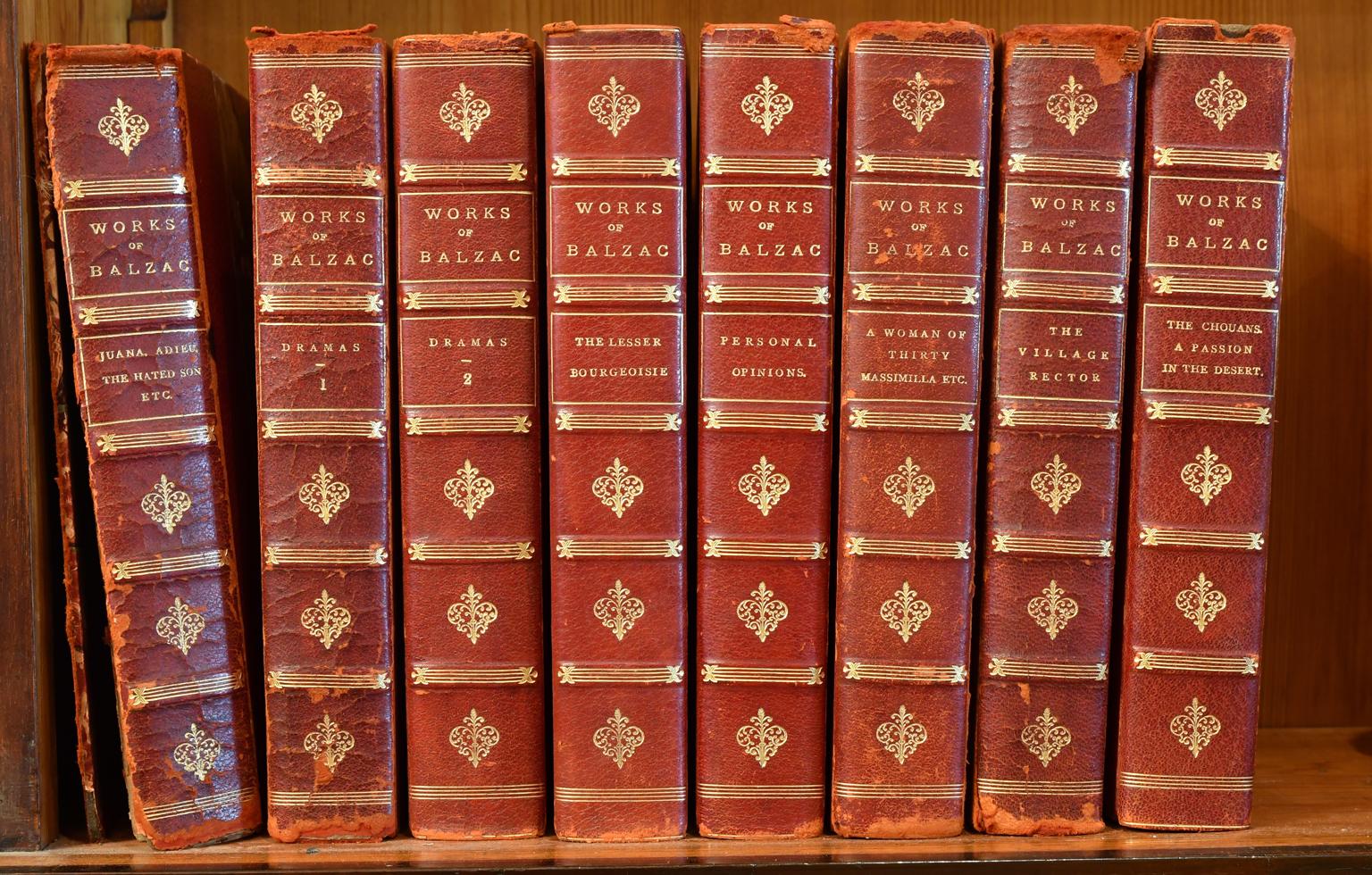 Hanska Edition 40 Leather Volumes, Complete Works of Honore De Balzac