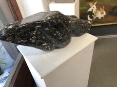 "Fish" Black Granite Sculpture 9" x 26" x 8" in Ed. 1/1 by Hany Gabriel