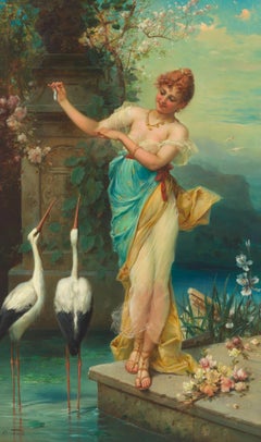 The Crane Maiden von Hanz Zatzka (Österreicherin, 1859-1945)