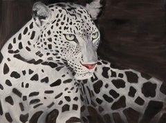 Hao Zhang Animal Original Oil On Canvas "Mr.leopard"