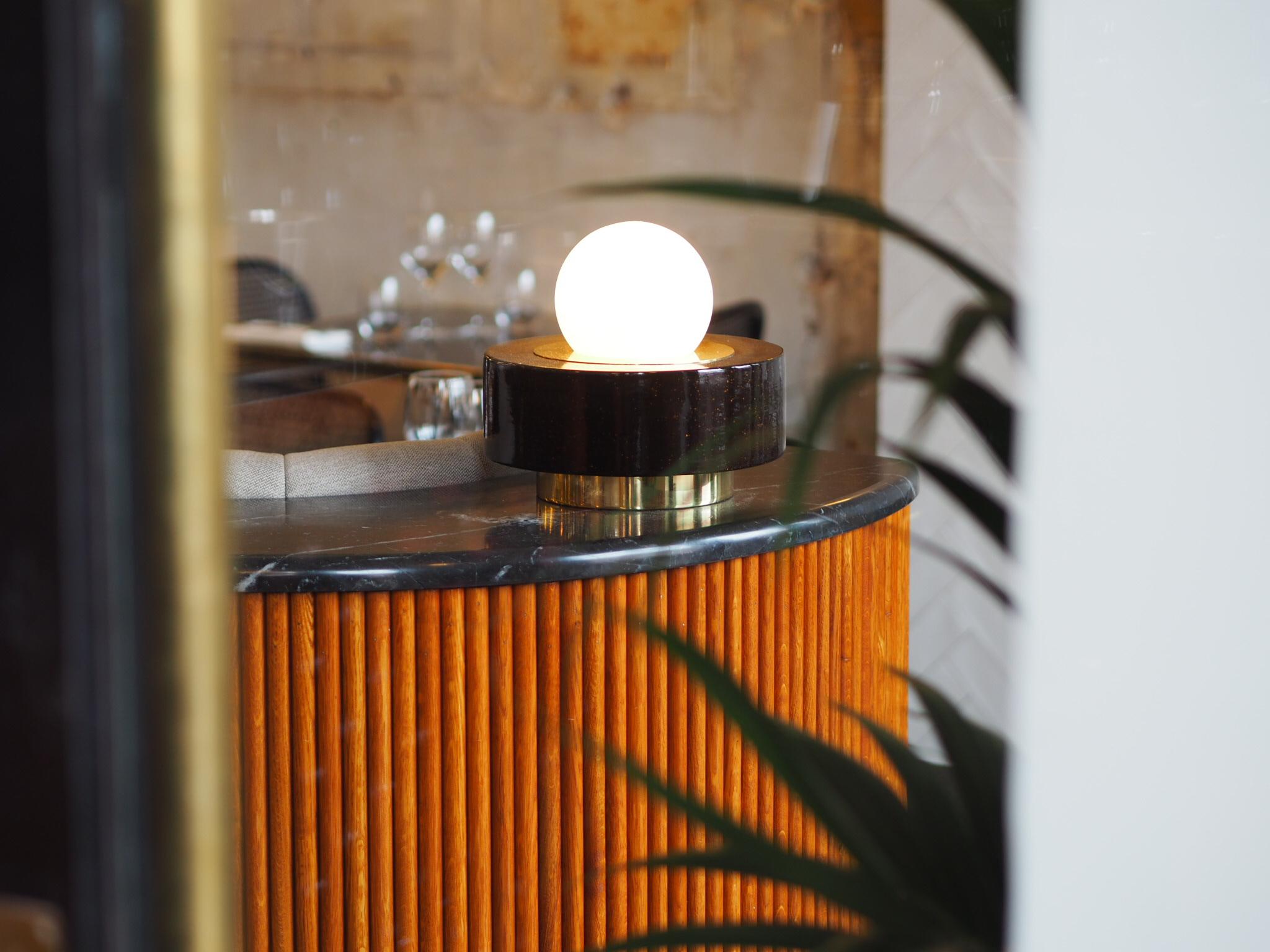 HAOS Table Lamp 1.02 in Ceramics, Brass and Blown Glass In New Condition For Sale In Paris, FR